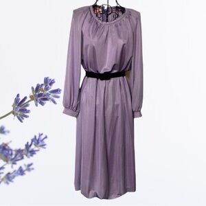 Vintage Newton Centre Lilac Blouson Dress Size Medium